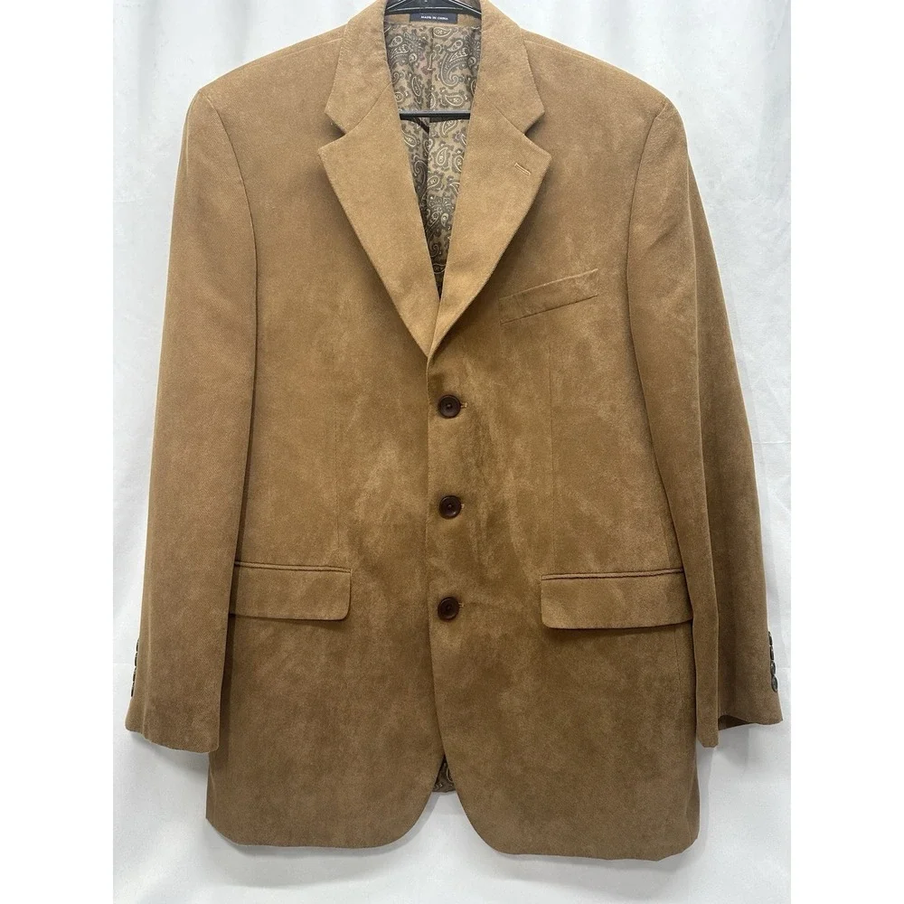 Ralph Lauren Dillards 43L Brown Blazer Jacket Sport Coat‎ Brown Lined